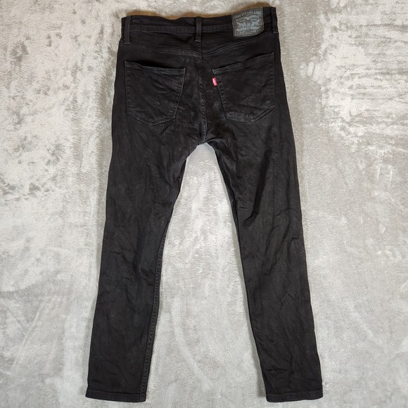 Levi's 512 Jeans Men's 32X28 (Tag 33X30) Black Slim Tapered Fit Zip Fly Denim - Picture 16 of 16